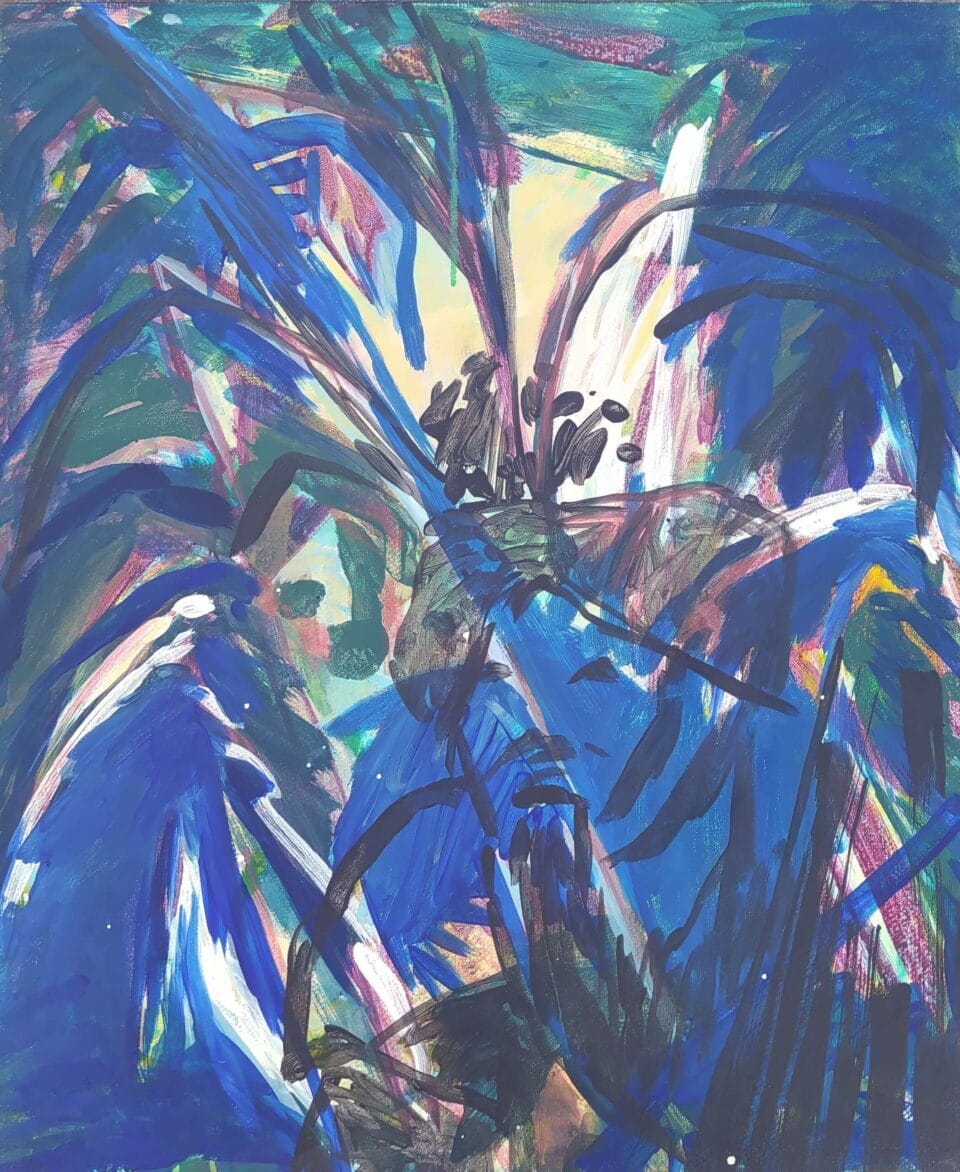 Bluebird, 2020, acrylique sur toile, 60x50 cm, collection particulière