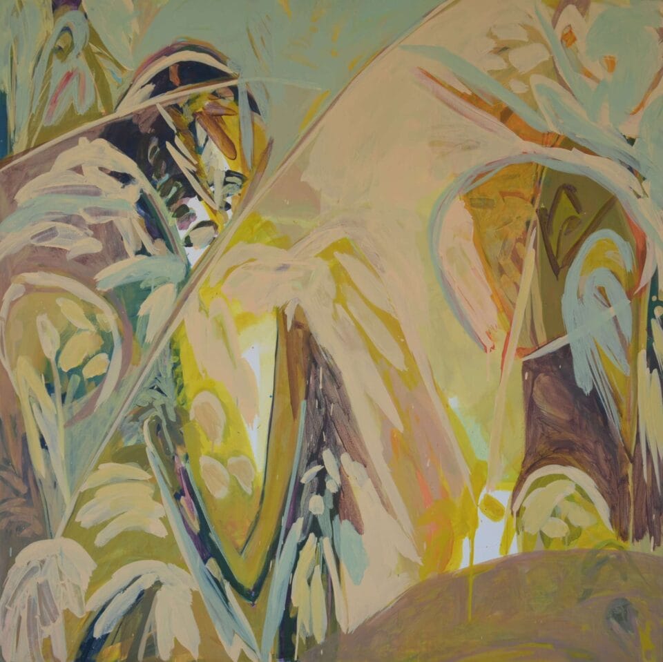 Lueur, 2022, acrylique sur toile, 120x120 cm, collection particulière