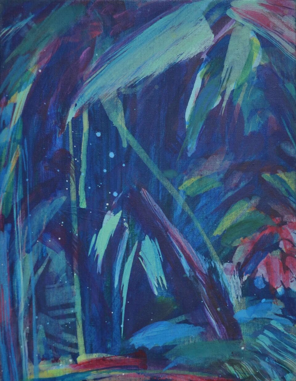 Nocturne #1, 2018, acrylique sur toile, 35x27 cm, collection particulière