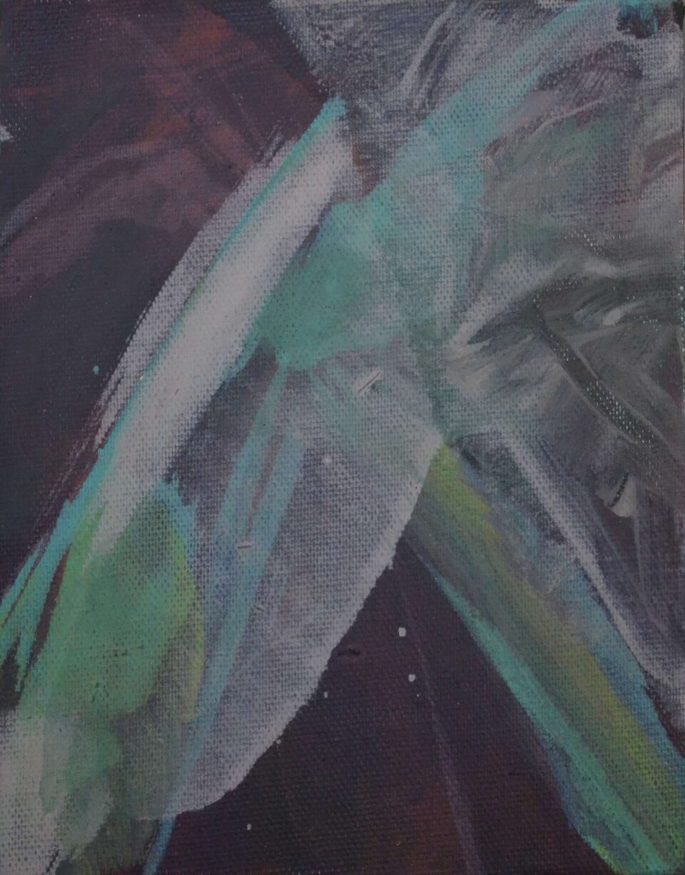 Plume, 2018, acrylique sur toile, 18x14 cm